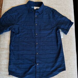 Old Navy Men's Everyday Shirt Regular Fit Navy Sz M NWT